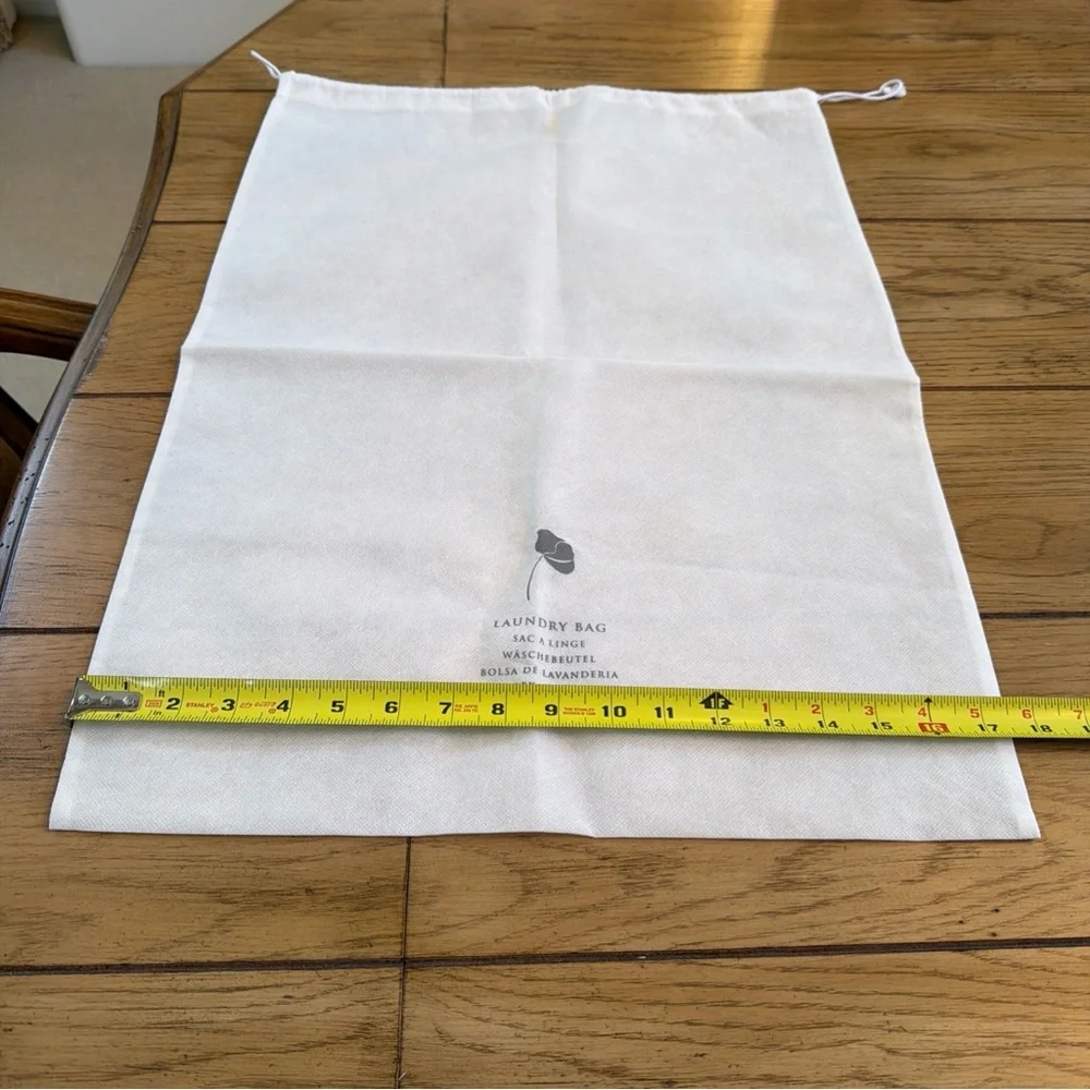 White Laundry Bag with Drawstring